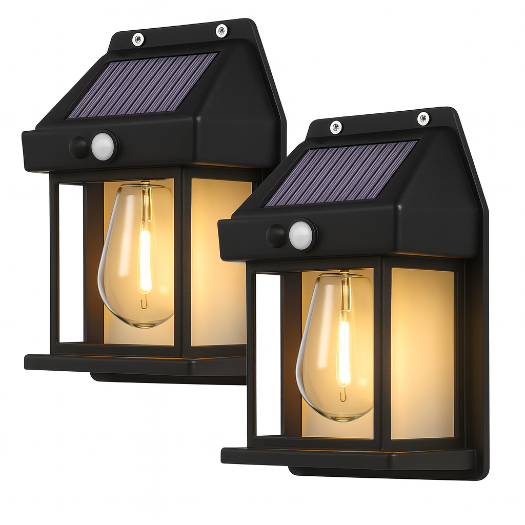 Lâmpada de Parede Solar com Sensor